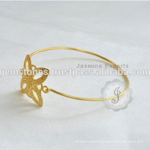 Designer Vermeil Gold Plated Sterling Silver Bangle For Women In Wholesale